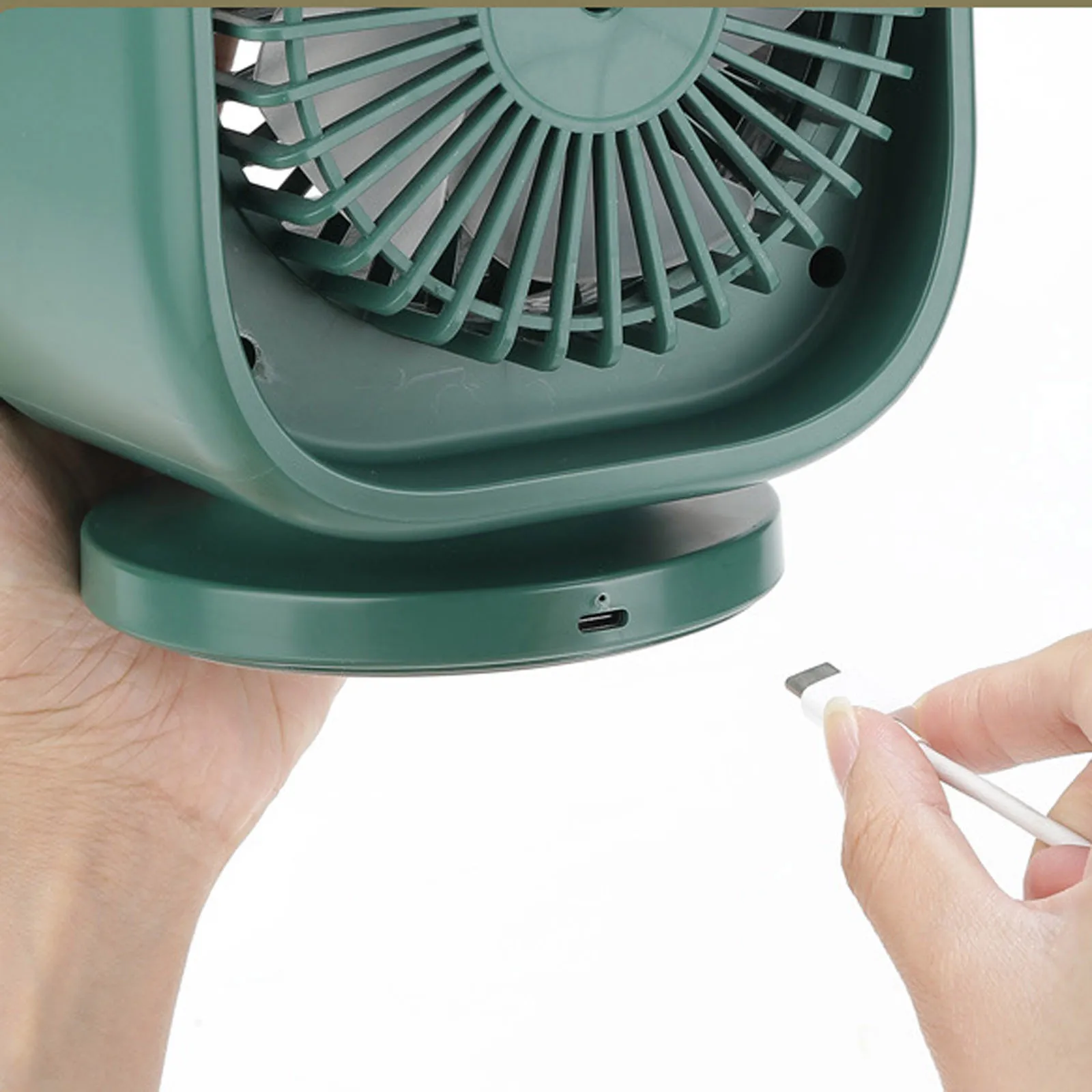 

Rotatable Water Cooled Fan Portable Desk Air Conditioner Fan When Going Out 2000 mAh Portable Office Small Fan Air Cooler