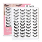 Набор 3D норковых ресниц, 7820 пар, пушистые длинные Искусственные ресницы, смешанные драматические натуральные норковые ресницы, упаковка оптом