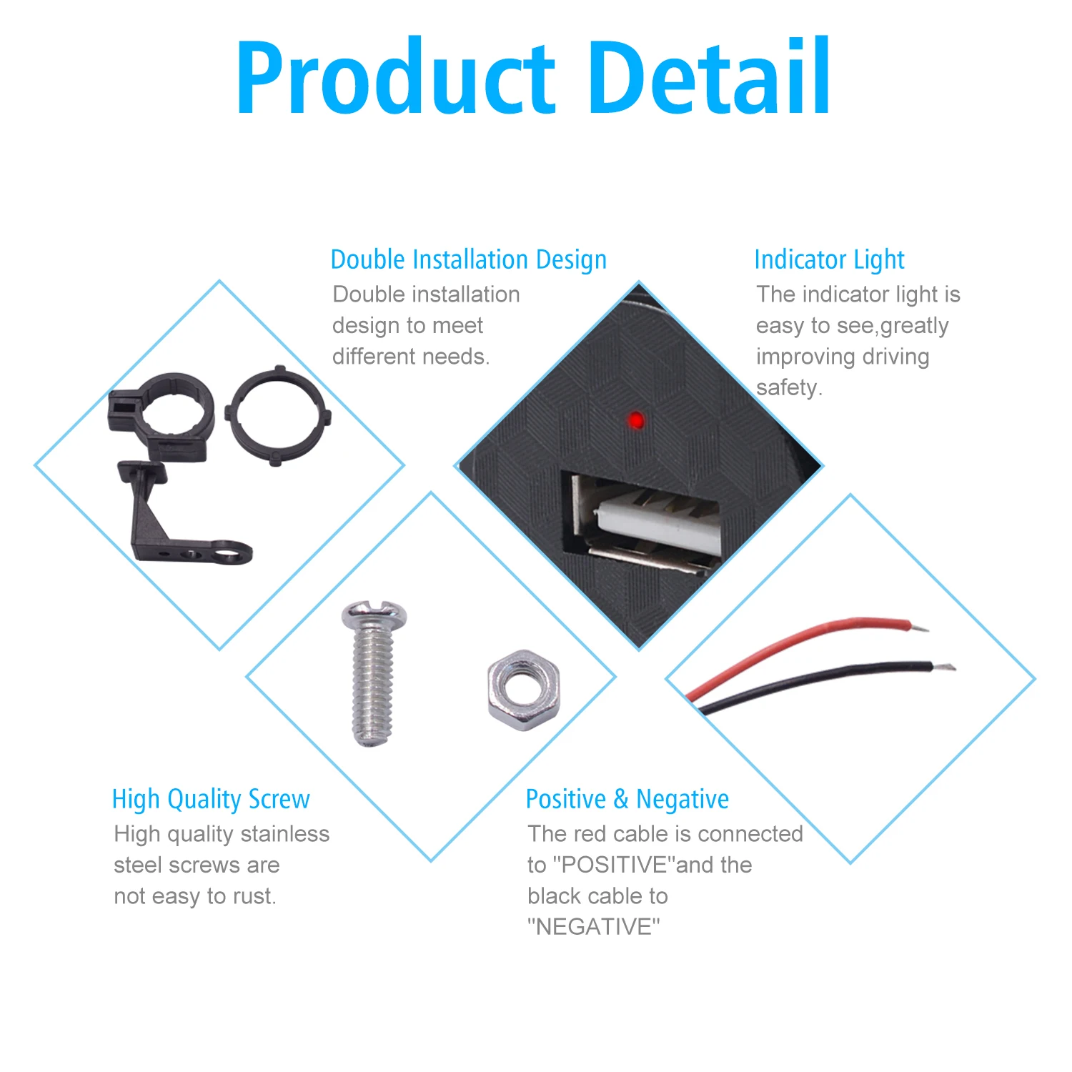 DC9V 24V зарядное устройство для электровелосипеда телефона мотоцикла USB зарядка