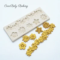 diy flowers relief silicone molds for baking cake decorating tools fondant chocolate candy gumpaste mold cupcake baking xk004