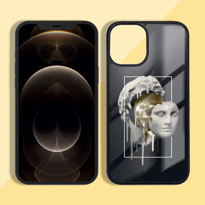 

Abstract Art Statue Phone Case Silicone TPU+PC For iPhone 11 12 mini Pro MAX 6 7 8 Plus X XR XS