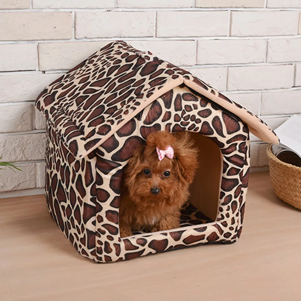 D 37x43x43cm Домик для собак, кровать для собак, складной домик для кошек, маленький размер, кровать для питомцев, палатка для кошек, питомник, для помещений, переносное гнездо для питомцев, кровать для кошки - Цвет: D 37x43x43cm