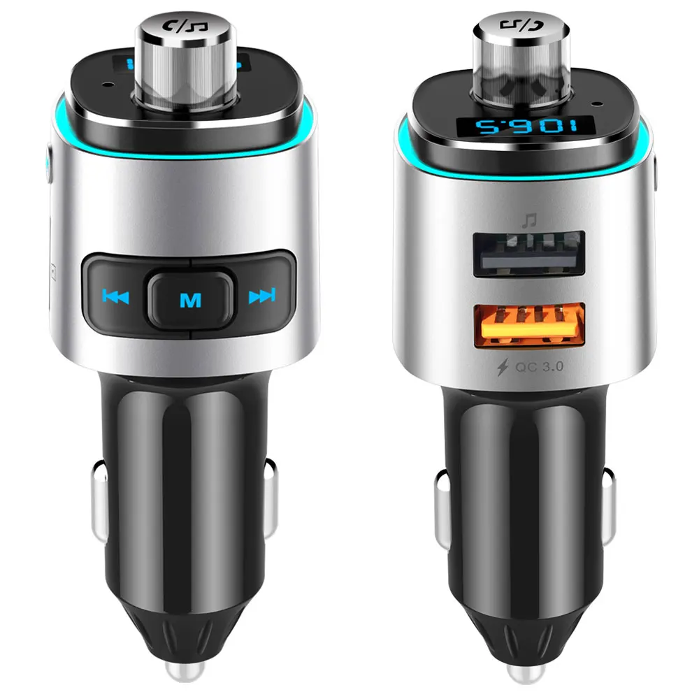 Bluetooth 4 2 автомобильный fm-передатчик DC 12-24 В QC3.0 Быстрая зарядка MP3 музыкальный