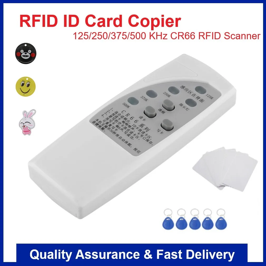 

RFID ID Card Copier 125/250/375/500khz CR66 RFID Scanner Programmer Reader Writer Duplicator with Light Indicator EM4305 T5577