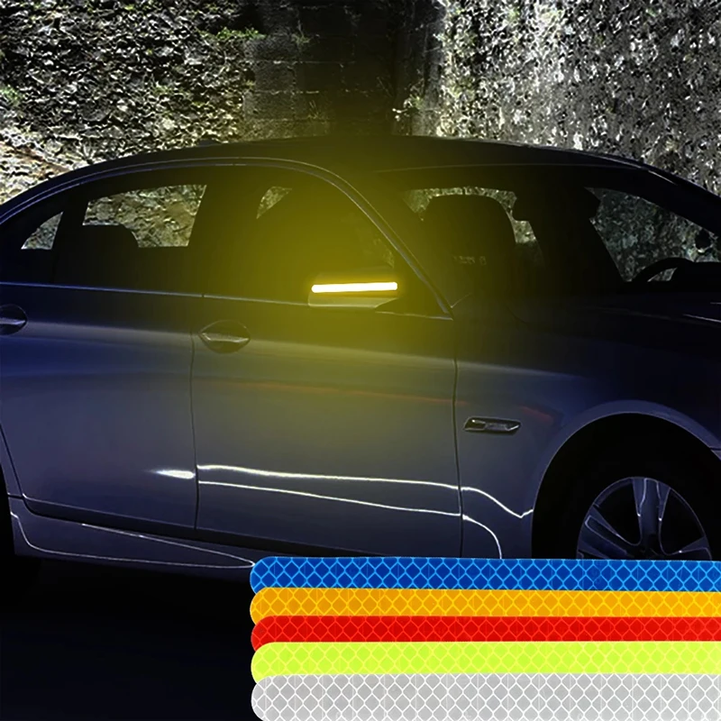 

2Pcs Car Stickers Reflector Rearview Mirror Reflective Tape Car Accessories Exterior Reflex Tape Reflective Strip Reflector New