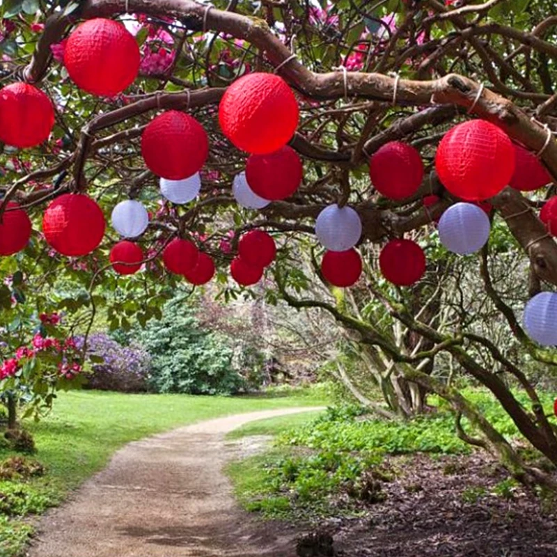 

round waterproof cloth lantern Outdoor Grand Event lantern folding nylon Lantern wedding birthday party Festival lantern