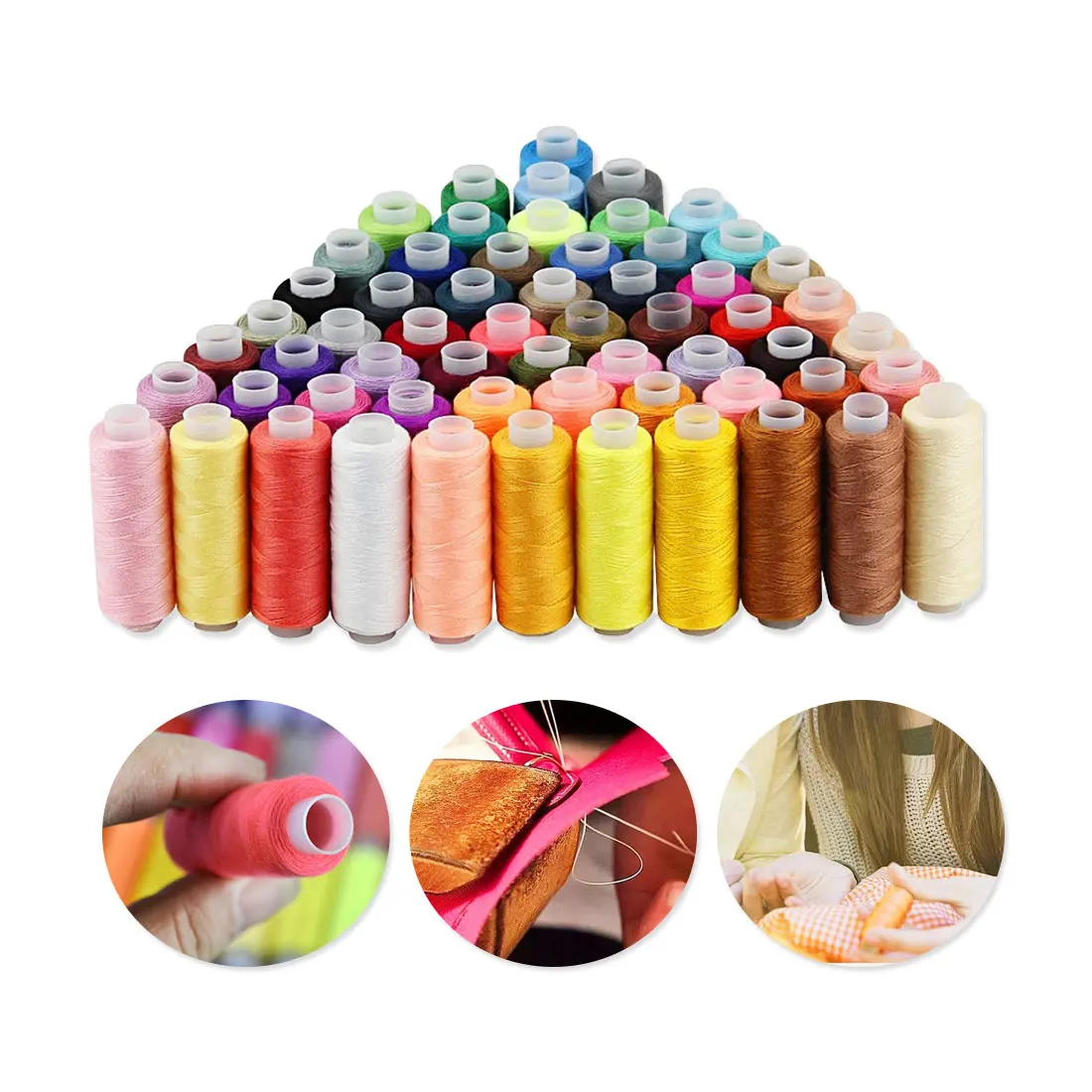 

60 Colors Colorful Machine Embroidery Thread DIY Sewing Thread Kit Thread Sewing Hand Craft Steering-wheel Sewing Supplies