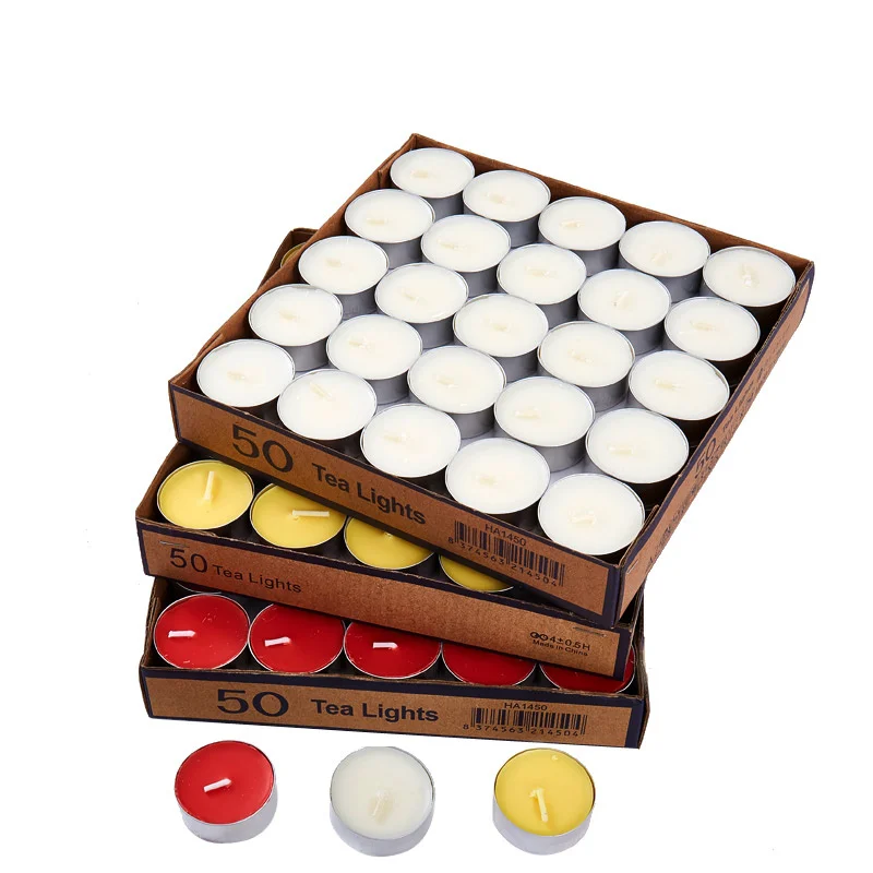 50 шт.! Романтичные ароматизированные свечи сделай сам восковые бездымные для