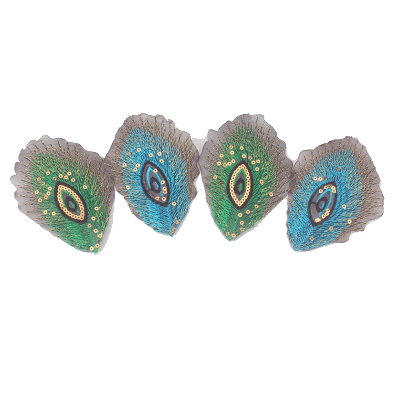 10 шт. новые винтажные декоративные нашивки сделай сам с перьями вышивка для