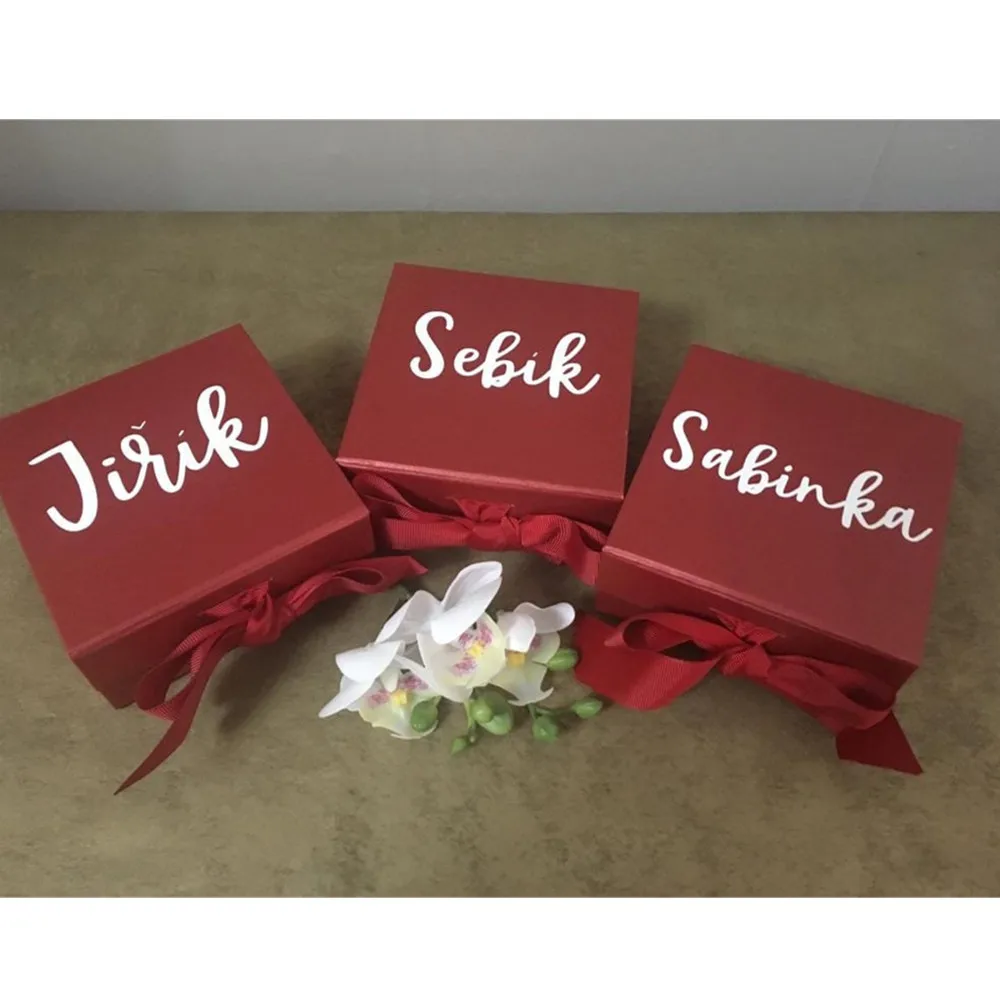 Роскошная коробка для сувенира на заказ с крышкой персонализированная атласная