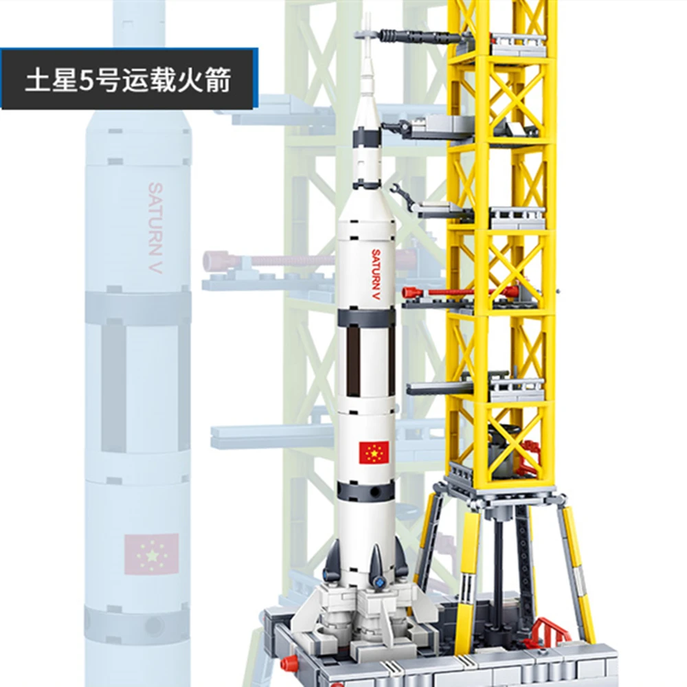 

3in1 Aerospace model Building Blocks set Technic Simulation rocket space satellite ship International Station Brick Toy For kids