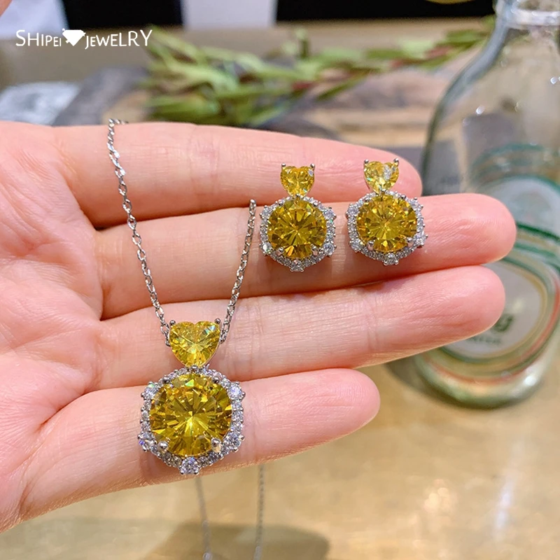 Шипай 925 Настоящее серебро цитрин розовый кварц камень вечерние