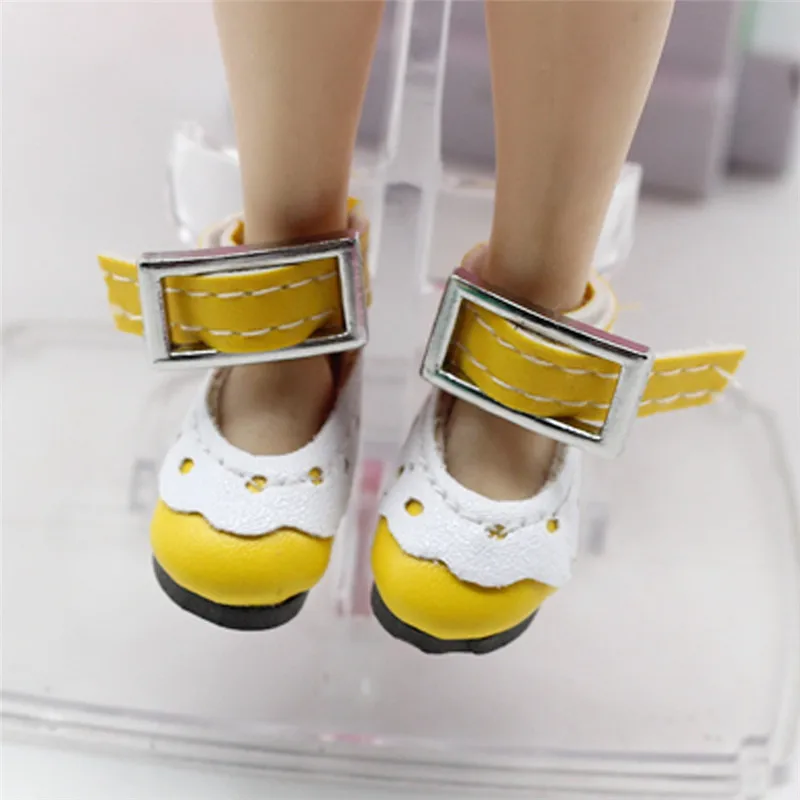 Синий 1 пара 2,8 см обувь подходит для Blyth Licca Jb Pullip кукла мини игрушка обувь для русской куклы 7 цветов кружевная обувь для 1/6 BJD куклы - Цвет: Синий
