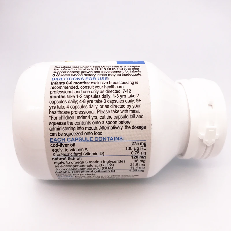 Австралийское био-остров печень трески рыбное масло Витамин A D DHA EPA добавка для