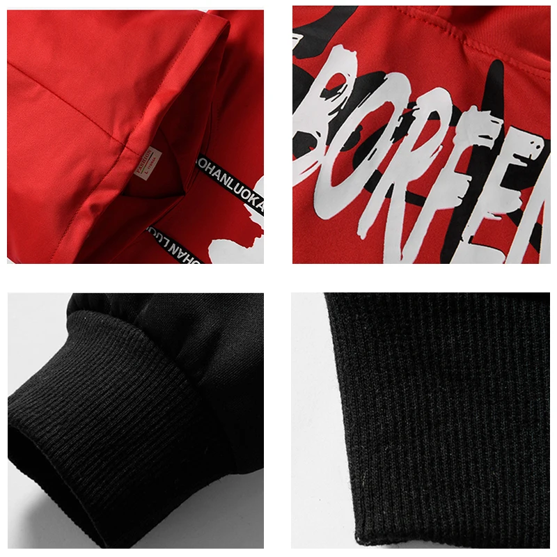 

CHAIFENKO Men Autumn Hoodies Men Spring Letter Stitching Sweatshirt Male Hip Hop Harajuku Japanese Streetwear Casual Hoodie Men