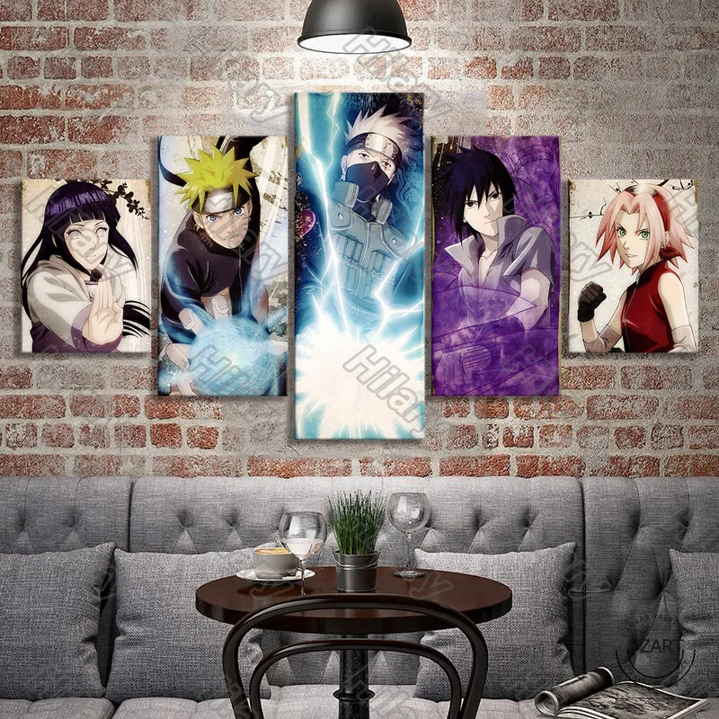 

Poster Naruto-Sasuke-Anime Canvas Painting 5Pcs Wall Art Customizable Decoration for Living Room and Bedroom Frameless Style