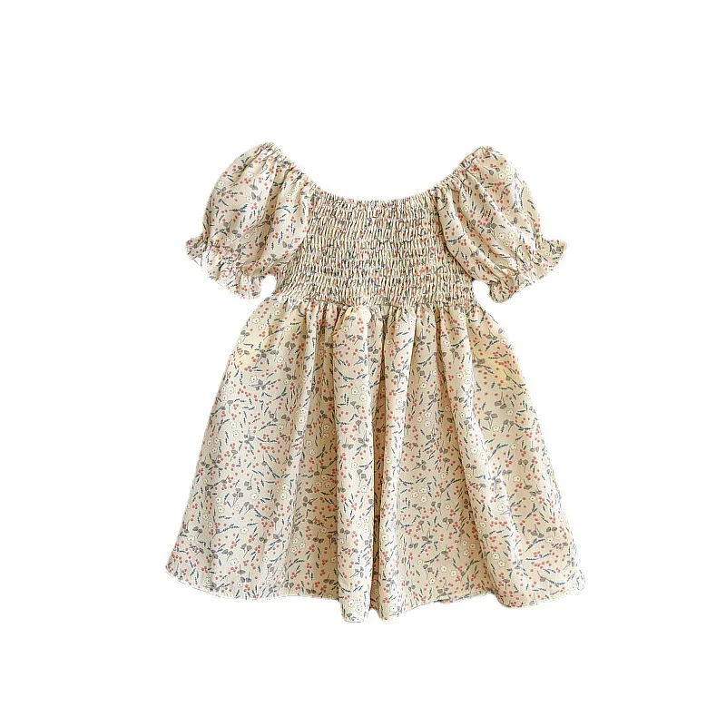 

Children's floral dress 2021 new summer baby puff sleeve skirt little girl princess dress girls baby girl dress