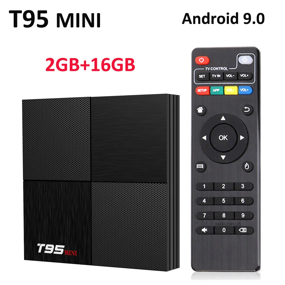 T95 MINI Tv Box Android 9.0 2GB RAM 16GB ROM 2.4G WIFI With High speed USB Allwinner H6 Quadcore cortex-A53 4k HD Smart | Электроника