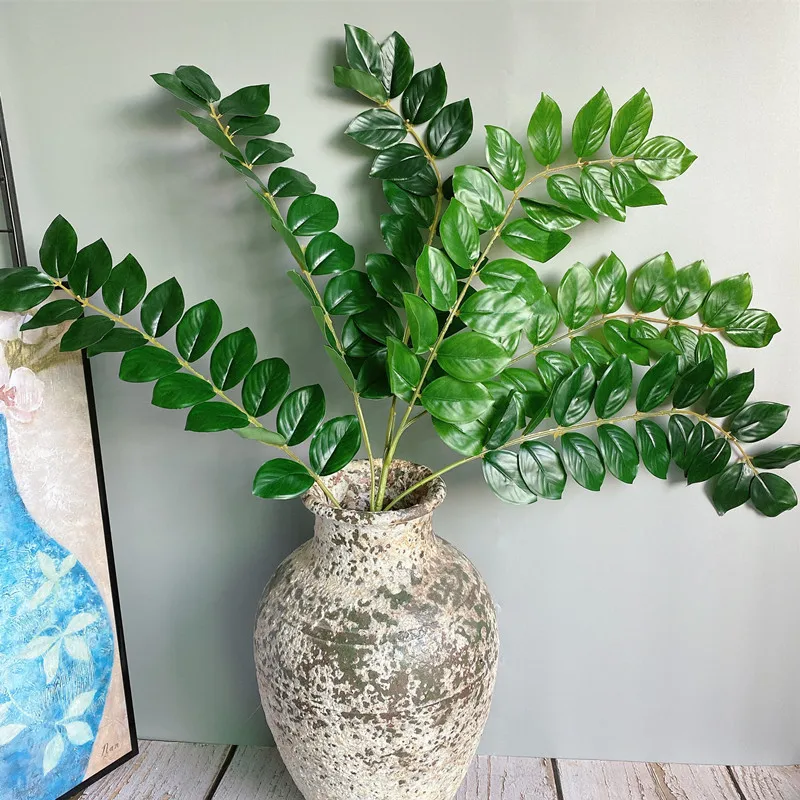 Пышные высококачественные зеленые ветки лесные джунгли искусственное растение