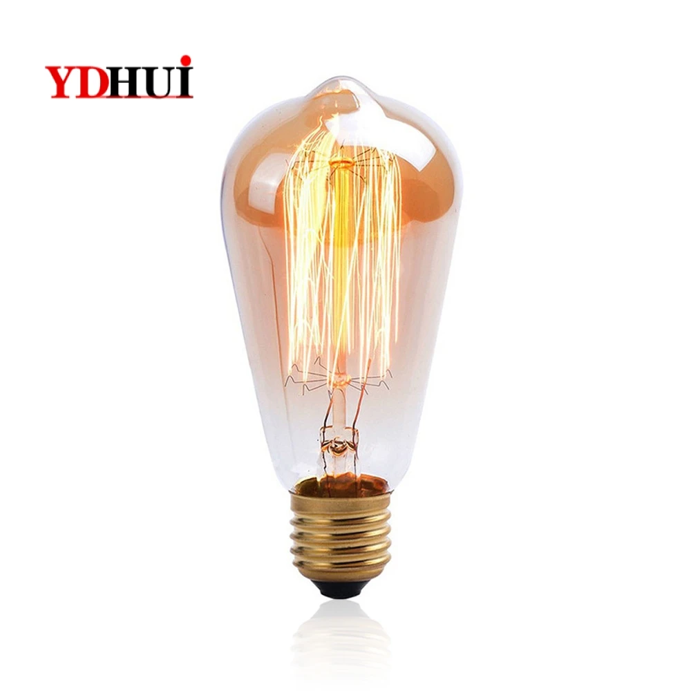 Стеклянные лампы накаливания W лампа Вольфрамовая Эдисона типа E27 AC120V