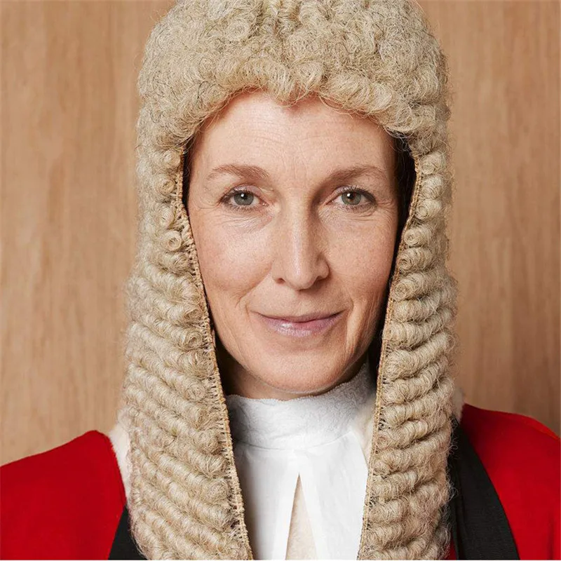 Новый парик в стиле барокко вьющийся белый серый для косплея юриста исторический