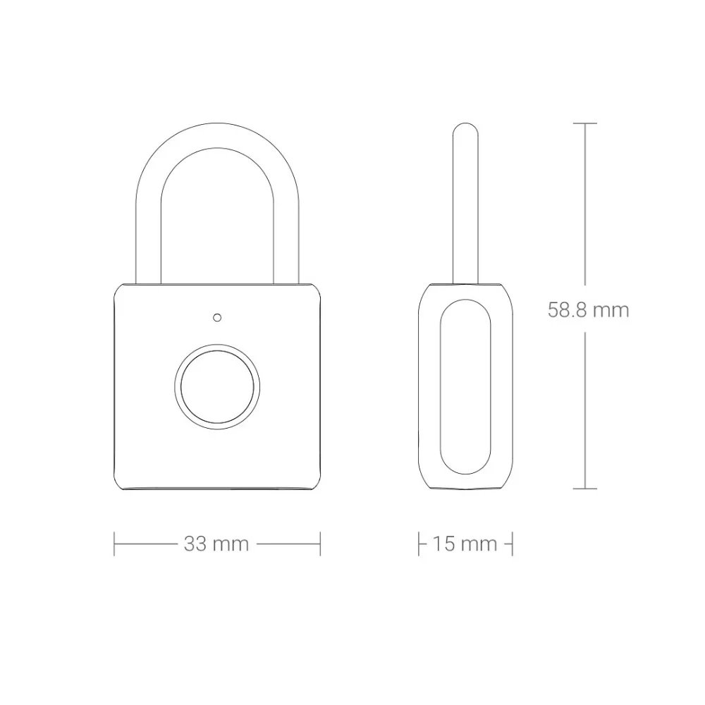 Xiaomi Smart Fingerprint Padlock Kitty USB Водонепроницаемый Электронный замок с отпечатком пальца домашний Противоугонный багажный чехол предохранительный висячий замок