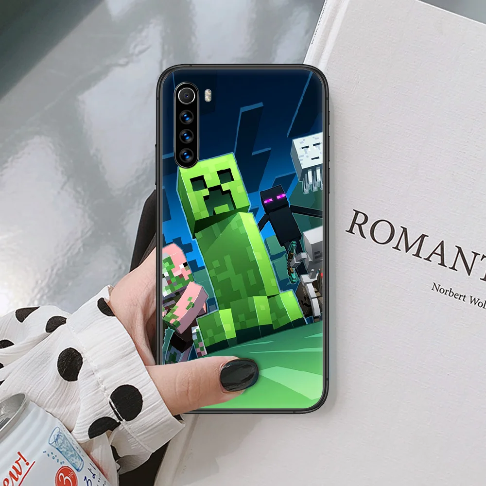 

Mini World Sandbox Game Phone Case For Xiaomi Redmi Note 7 8 8T 9 9S 4X 7 7A 9A K30 Pro Ultra black Hoesjes Trend Coque Soft