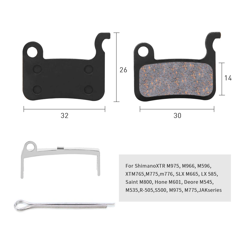 4 Pairs Bicycle Bike Hydraulic Disc brake Pads for Shimano XTR M975 966 965 XT M776 M775 M765 SLX M665 LX M585 DEORE M596 595 | Спорт и