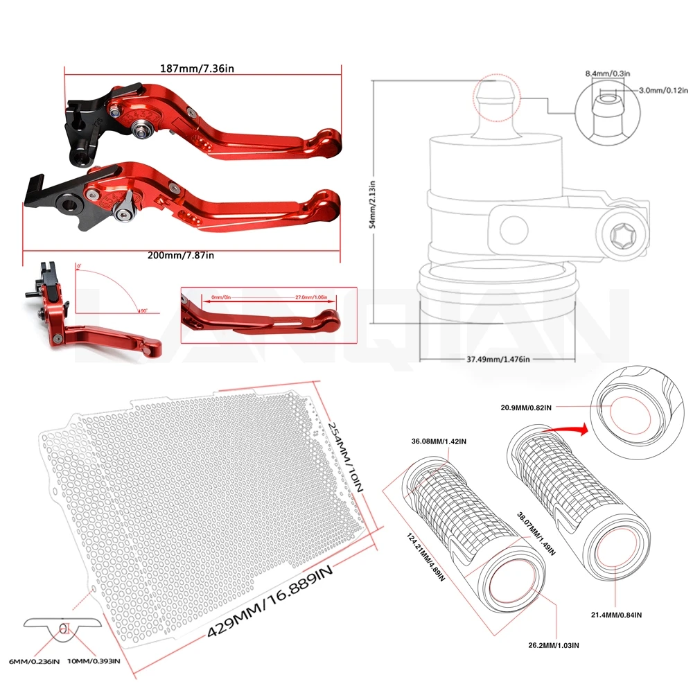 

For Honda CB1000R Accessories Motorcycle Brakes Clutch Levers Handle bar Grips Oil Cup Guard Cover CB 1000R 2018 2019 CB1000R