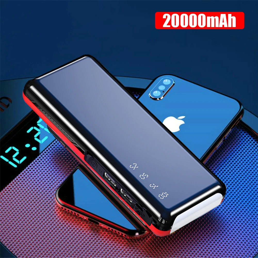 20000 мАч Внешний аккумулятор для iPhone 11 pro 5 5s 6 6s 7 8 X XS max XR Dual USB Powerbank банка повербанк