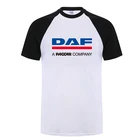 Мужская хлопковая футболка с логотипом бренда DAF Trucks