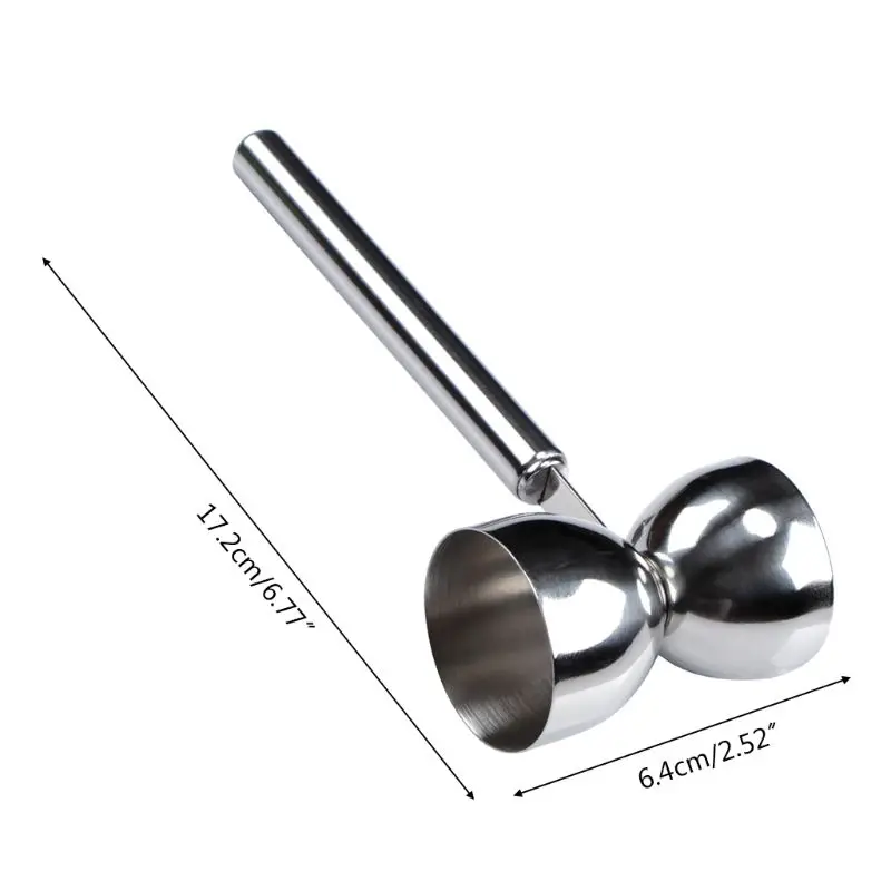 Двойной мерный стаканчик из нержавеющей стали с длинной ручкой для c.cktail Bartender Bar