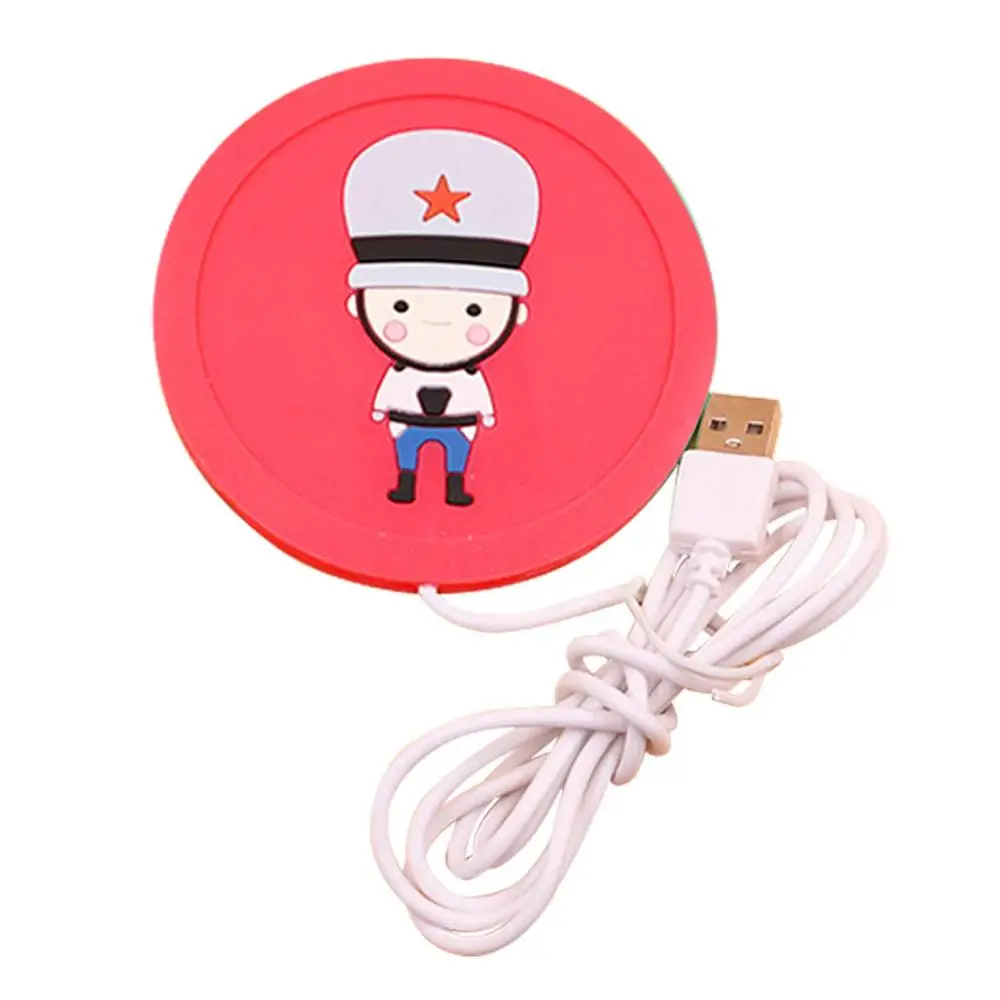 Милый мультяшный 5V нагреватель для кофейной кружки USB силиконовый тарелка молока