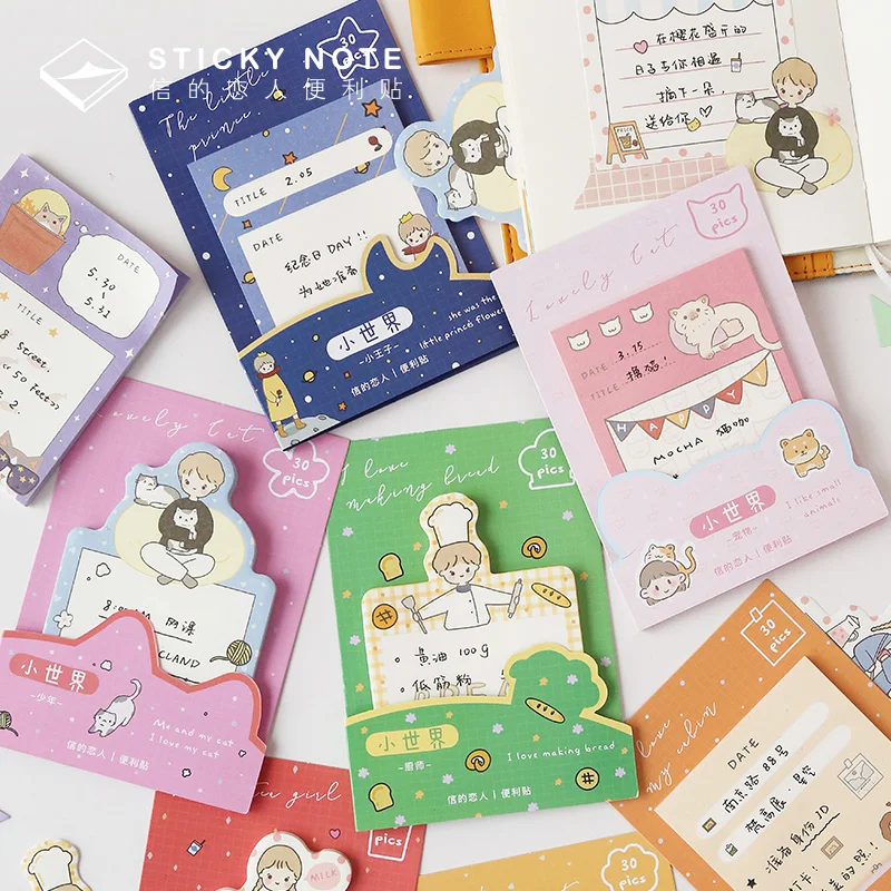 Блокноты для записей Стикеры заметок милые маленькие блокноты из сериала World