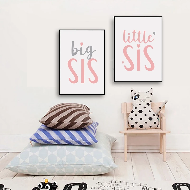 Постеры с цитатой сестры младшей принты настенная Картина на холсте современные