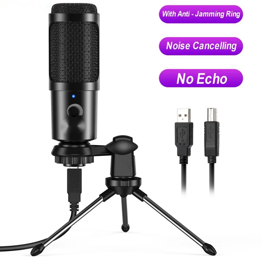 

Condenser Microphone for PC Professional USB Microphone for Computer Laptop Gaming Streaming Recording Studio YouTube