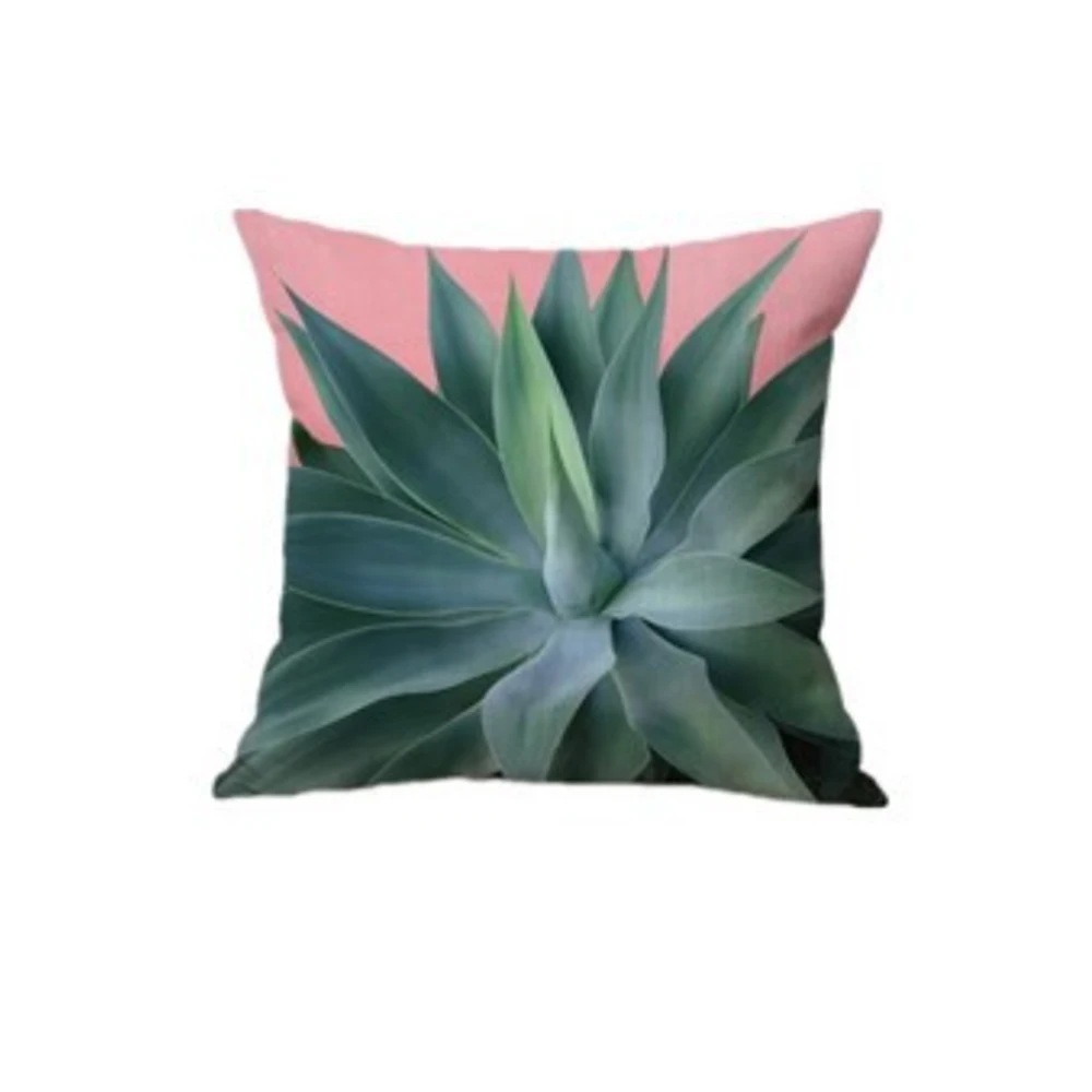 

Linen Green Plant Leaves Pillowcase Cushion Cover Home Decor Rainforest Green Leaves Plants Throw Sofa Bed Car Cushion Cover