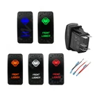 Передний шкафчик, клавишный переключатель, 5P, вкл.-ВЫКЛ., с проводом для автомобиля, грузовика, фургона, автобуса, внедорожника, внедорожника, 12 В, 24 В