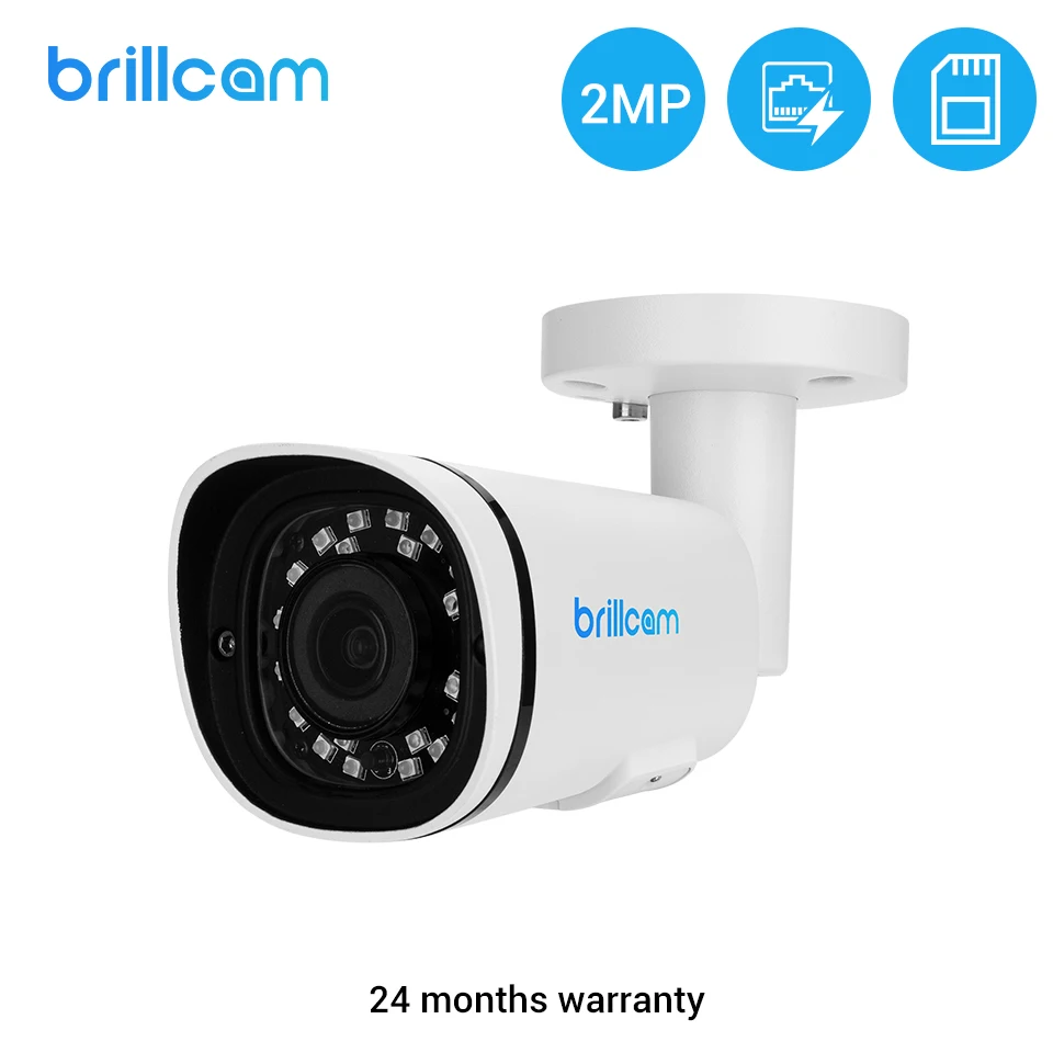Brillcam 2MP пули ИК HD IP Камера с 5X 2 7-13 5 мм Len PoE IP67 всепогодный мА Встроенный микрофон