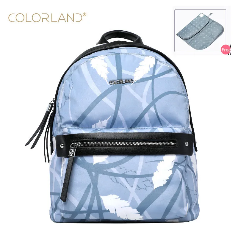COLORLAND полиэстеровый рюкзак для подгузников, сумка для беременных для мам, аксессуары для детских колясок, пеленка, пеленка, мама, материнство мамы, органайзер kanken Infantil, Влажные СумкиБразилия стиль дропшиппи - Цвет: Синий