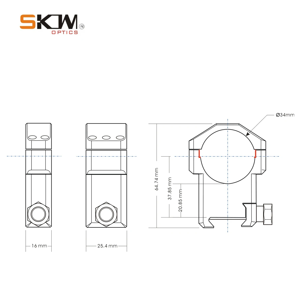 SKWoptics 5-30x56FFP-MIL-A первый фокальный самолет ffp прицел 34 мм прицел кольца Охота мишень сетка сверхмощный прицел