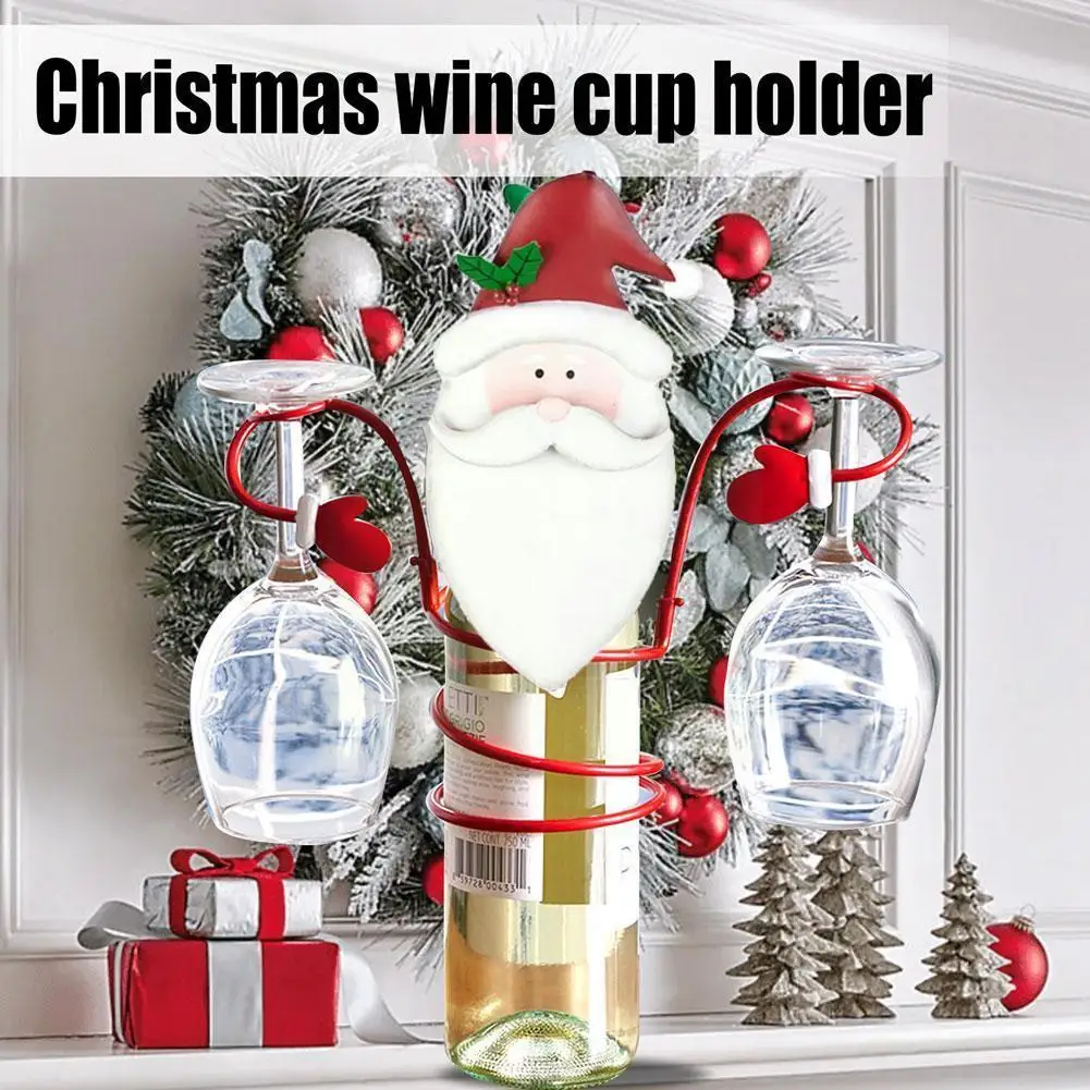 

Держатель для стаканов в виде стаканов с Санта-Клаусом, снеговиком