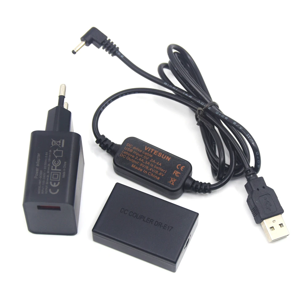 USB кабель адаптер для внешнего аккумулятора с быстрой зарядкой|battery coupler|canon dc