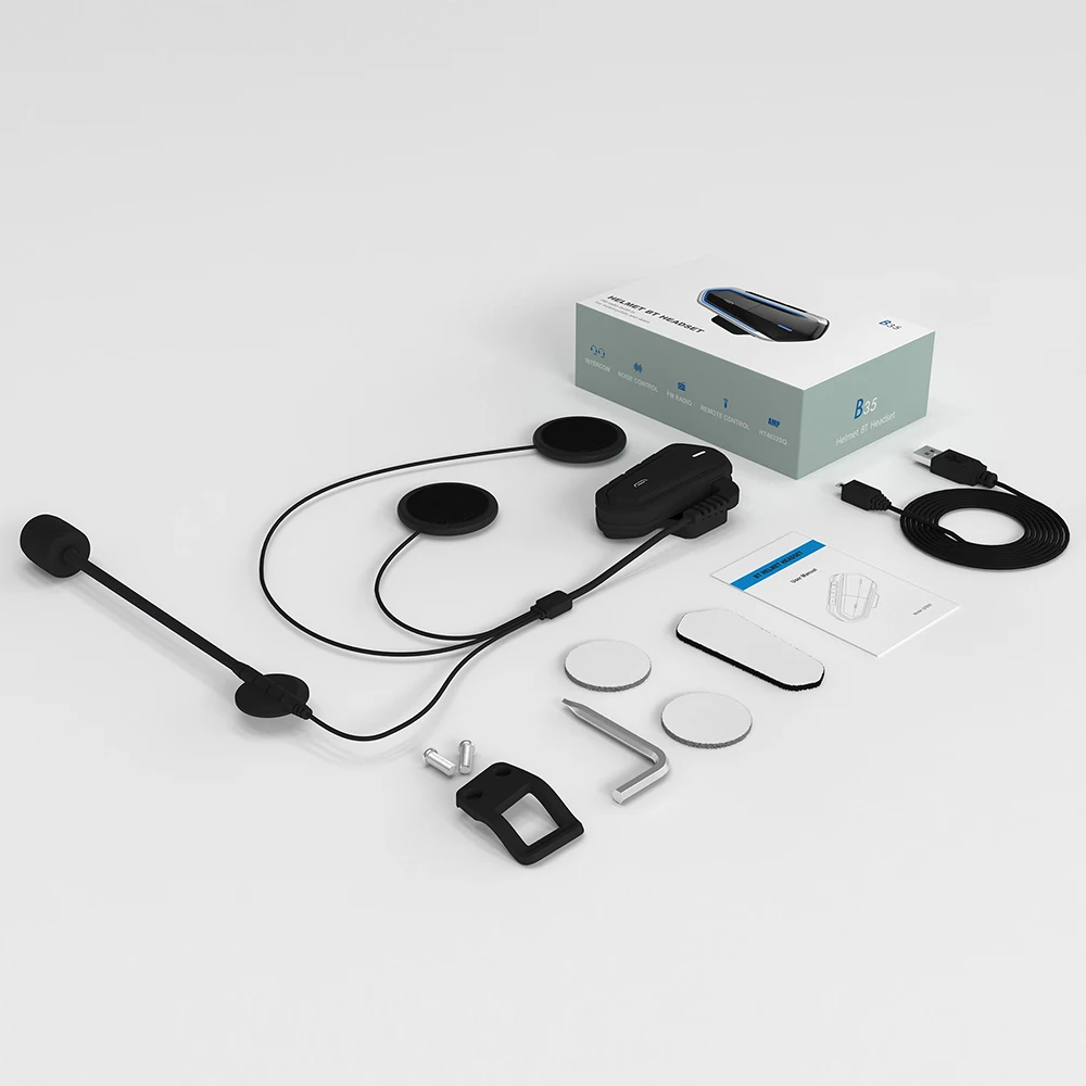 B35 Беспроводные Bluetooth 4 1 EDR мотоциклетные шлемы гарнитуры водонепроницаемые