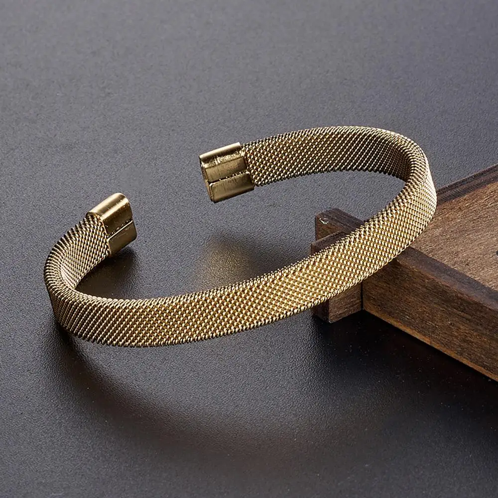 Модный романтичный женский Браслет манжета из нержавеющей стали 316L