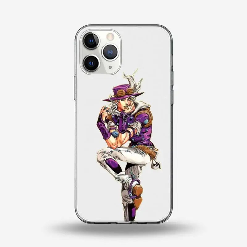 

Anime JoJo Killer Queen Phone Case Transparent for iPhone 6 7 8 11 12 s mini pro X XS XR MAX Plus