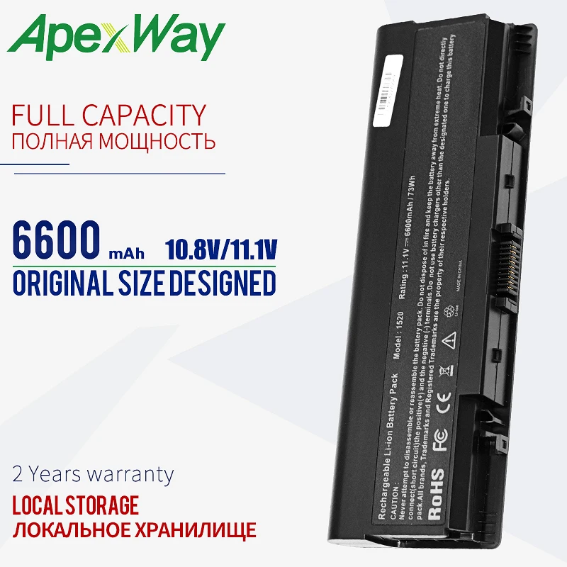 6600mAh 11.1V Battery For dell Inspiron 1721 530s Vostro 1500 1700 FP282 GK479 GR995 KG479 NR222 NR239 TM980 0GR99 312-0504 | Компьютеры и