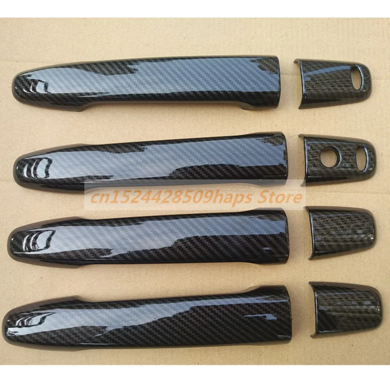 8 шт./комплект автомобильные наклейки из углеродного АБС-пластика на дверную