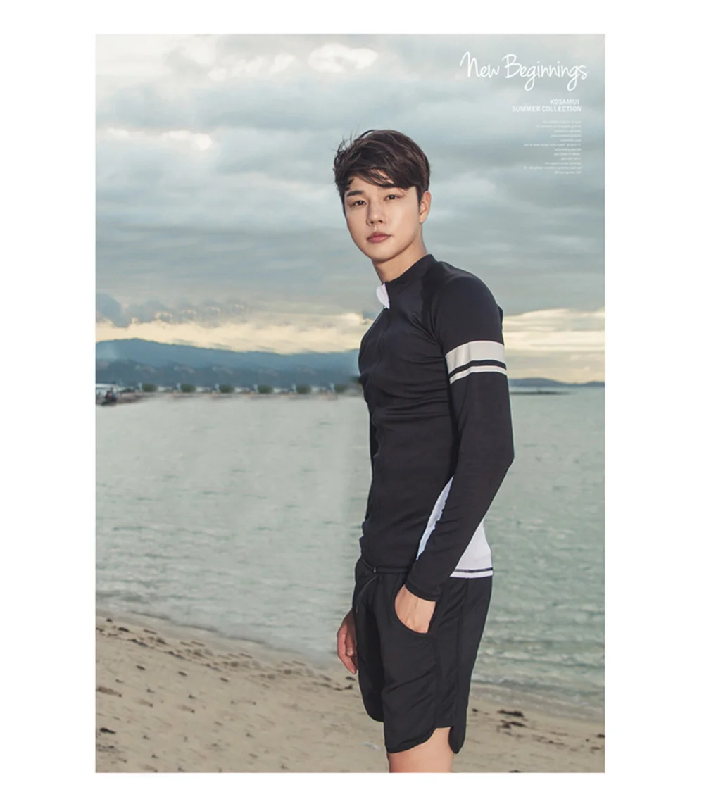 Женский слитный купальник с длинным рукавом Цельный на молнии 5 комплектов