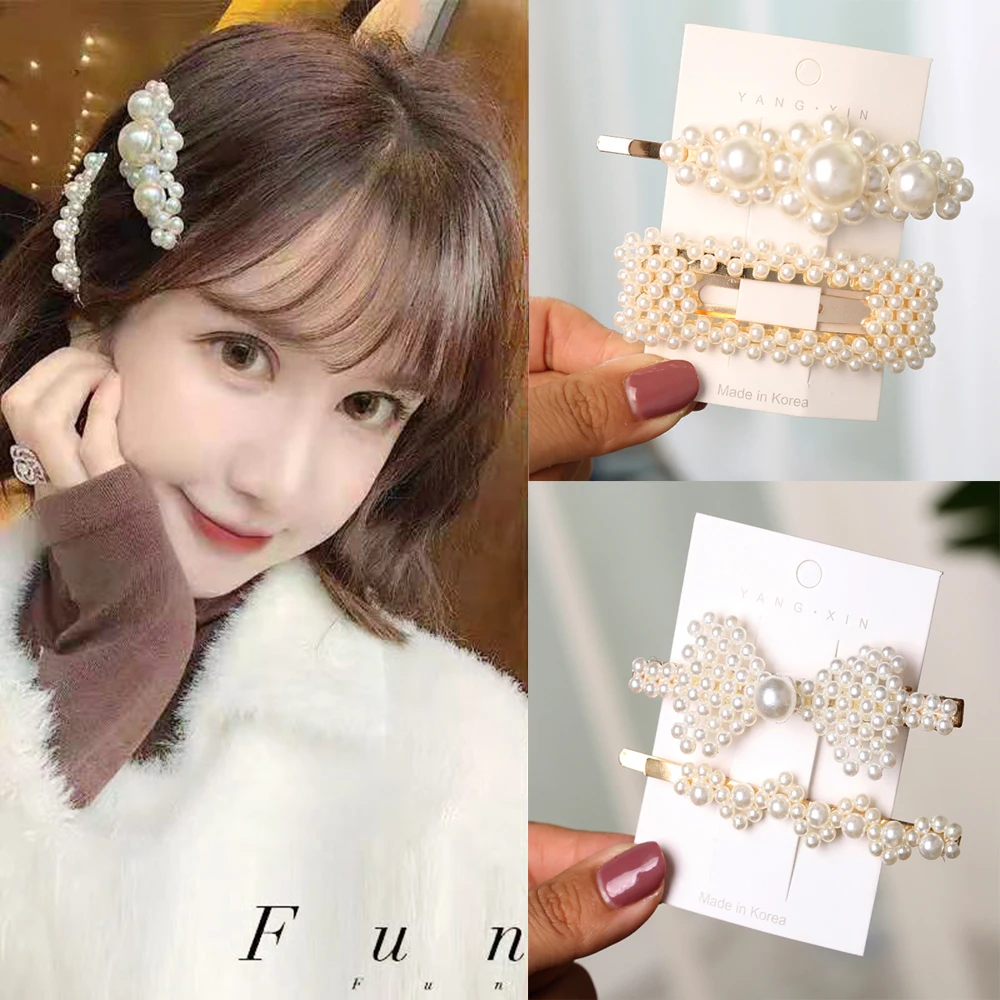 1/2 шт./комплект заколки для волос с искусственным жемчугом| |